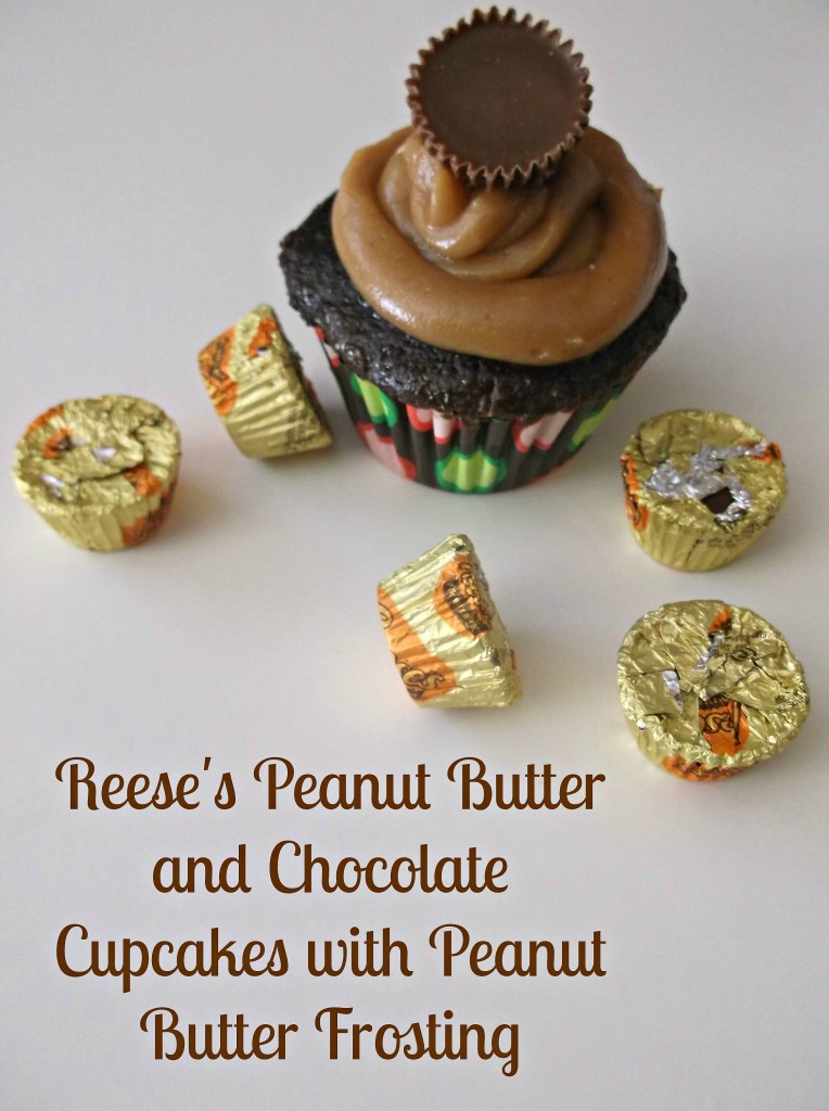 Reese’s Peanut Butter and Chocolate Cupcakes with Peanut Butter Frosting Read more at http://www.sisterssavingcents.com/recipes-2/reeses-peanut-butter-chocolate-cupcakes-peanut-butter-frosting#cyTrorGDeqcAPkQm.99
