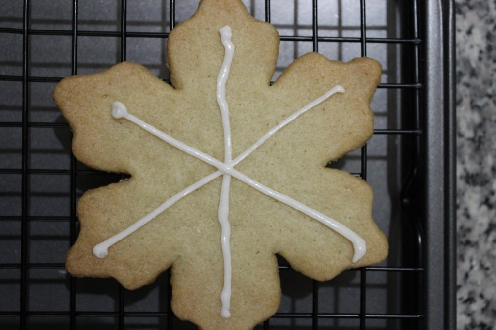 white snowflake cookies plain